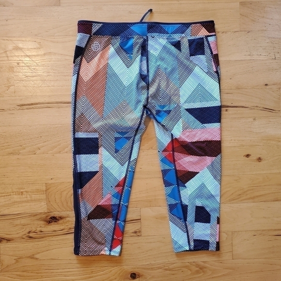 Skin Pants - Skins A200 Compression Multicolored Running 3/4 Tights Size XL NWOT